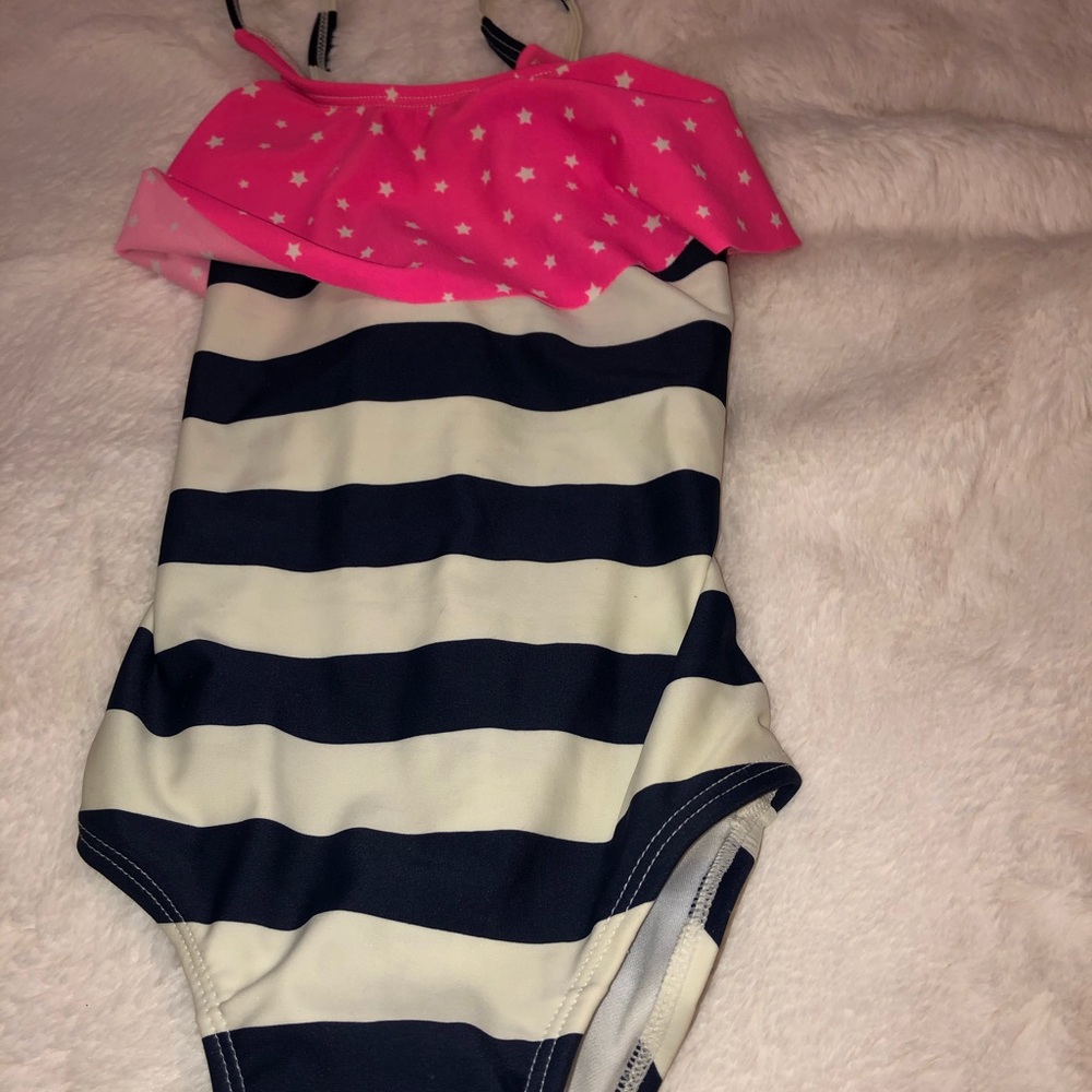 Stripped swimsuit one piece